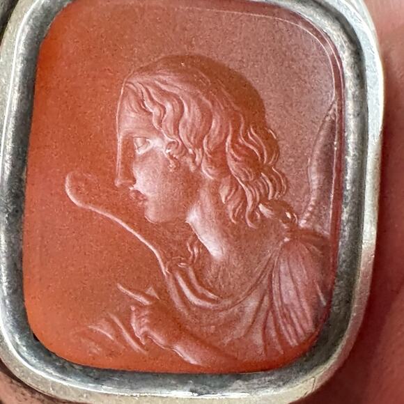 Antique Sterling Silver Swivel Fob And Chain - Picture 7 of 11